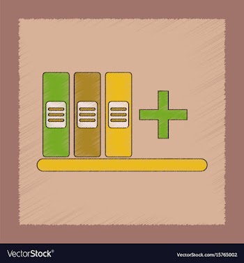 Flat shading style icon shelf folder vector image