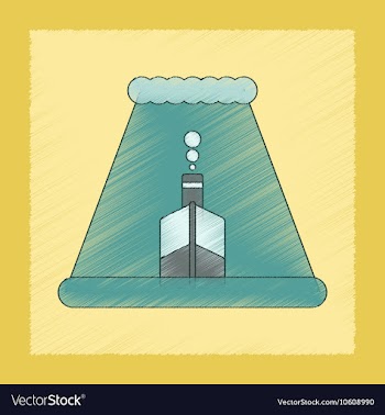 Flat shading style icon ship storm vector image