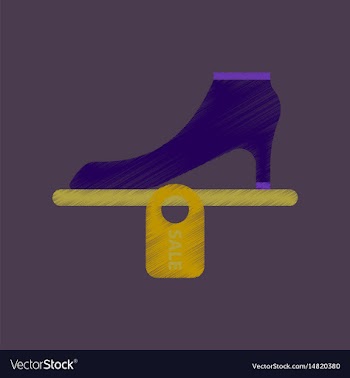 Flat shading style icon shoes discounts vector image