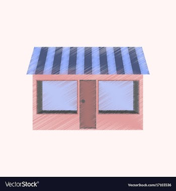 Flat shading style icon shop vector image