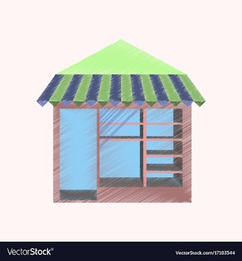 Flat shading style icon shop vector image