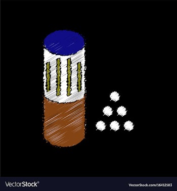 Flat shading style icon shotgun bullet vector image