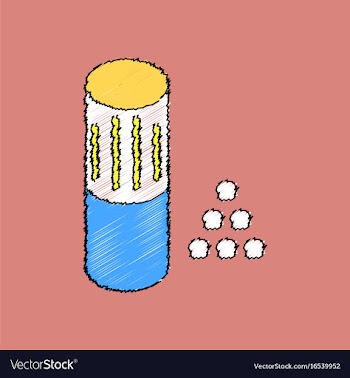 Flat shading style icon shotgun bullet vector image