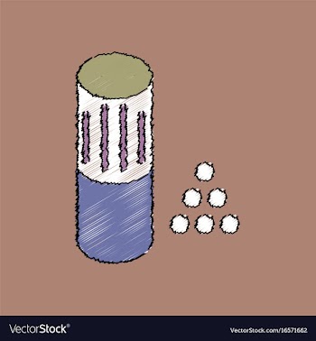 Flat shading style icon shotgun bullet vector image