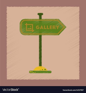 Flat shading style icon sign gallery vector image