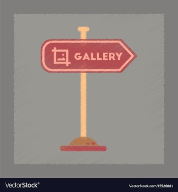 Flat shading style icon sign gallery vector image