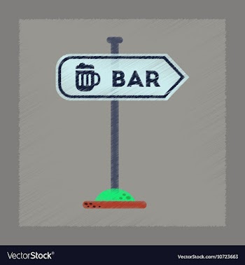 Flat shading style icon sign of bar vector image