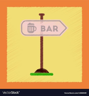 Flat shading style icon sign of bar vector image