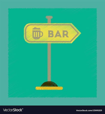 Flat shading style icon sign of bar vector image