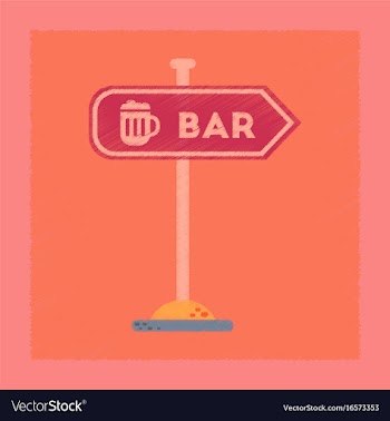 Flat shading style icon sign of bar vector image
