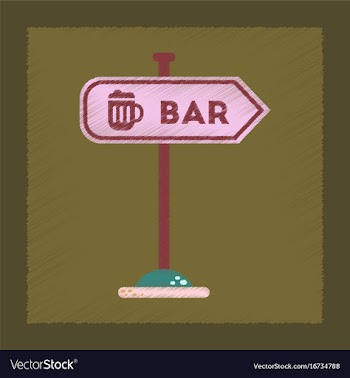 Flat shading style icon sign of bar vector image