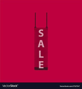 Flat shading style icon signboard sale vector image
