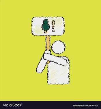 Flat shading style icon silhouette of protest vector image