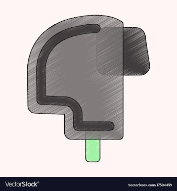 Flat shading style icon ski helmet vector image