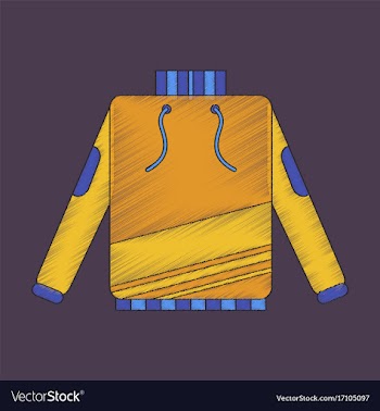 Flat shading style icon skiing sweater vector image