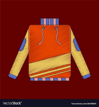Flat shading style icon skiing sweater vector image