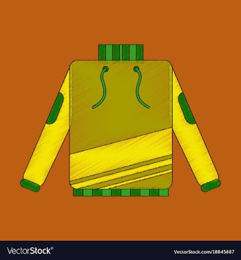 Flat shading style icon skiing sweater vector image