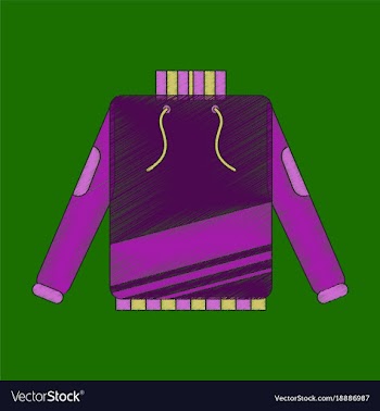 Flat shading style icon skiing sweater vector image