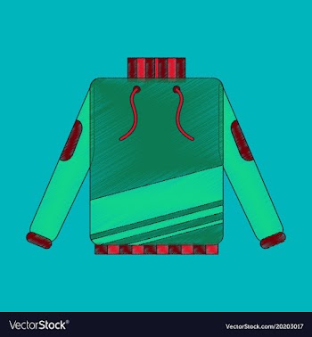 Flat shading style icon skiing sweater vector image