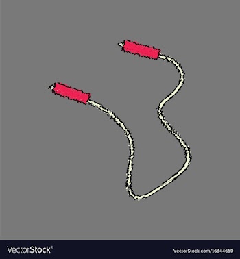 Flat shading style icon skipping rope vector image