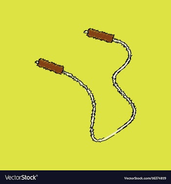 Flat shading style icon skipping rope vector image