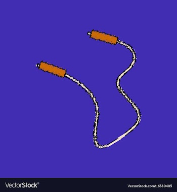 Flat shading style icon skipping rope vector image