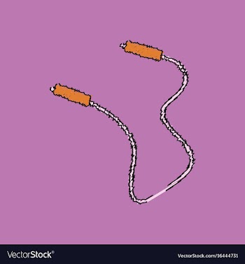 Flat shading style icon skipping rope vector image