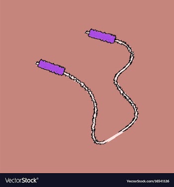 Flat shading style icon skipping rope vector image
