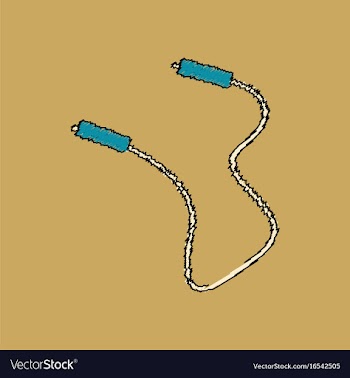 Flat shading style icon skipping rope vector image