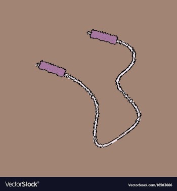 Flat shading style icon skipping rope vector image