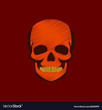 Flat shading style icon skull vector image