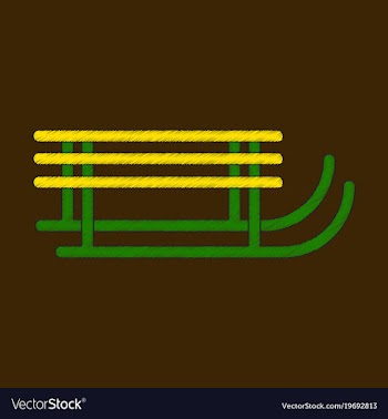 Flat shading style icon sleigh vector image