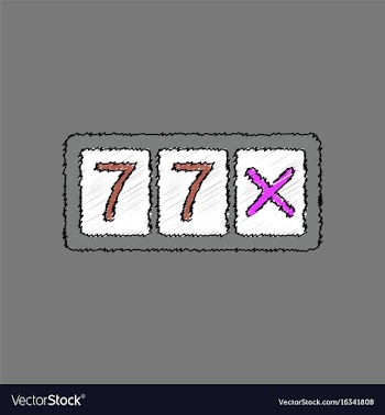 Flat shading style icon slot machine two sevens vector image
