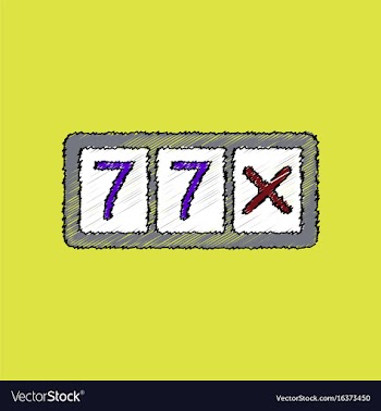 Flat shading style icon slot machine two sevens vector image