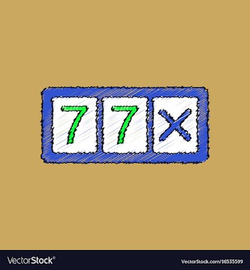 Flat shading style icon slot machine two sevens vector image