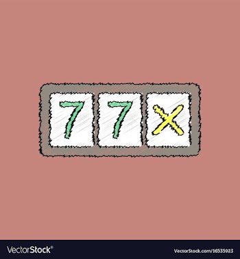 Flat shading style icon slot machine two sevens vector image