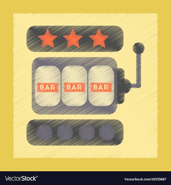 Flat shading style icon slot machine vector image