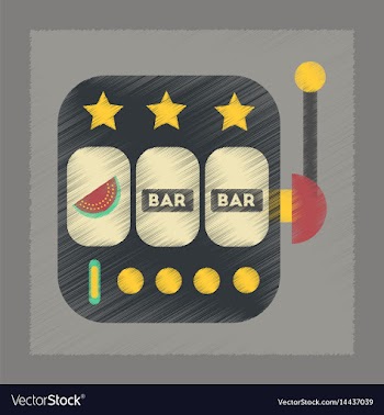 Flat shading style icon slot machine vector image