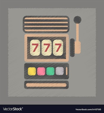 Flat shading style icon slot machine vector image