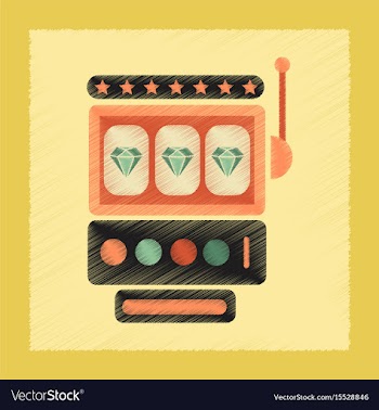 Flat shading style icon slot machine vector image
