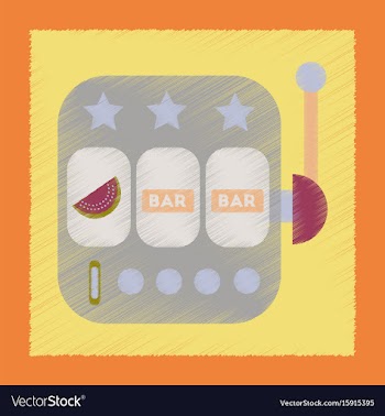 Flat shading style icon slot machine vector image