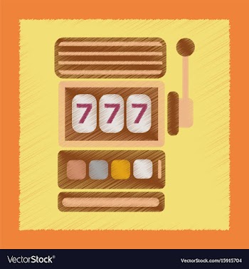 Flat shading style icon slot machine vector image