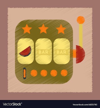 Flat shading style icon slot machine vector image