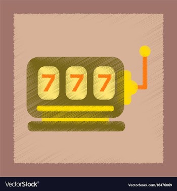 Flat shading style icon slot machine vector image