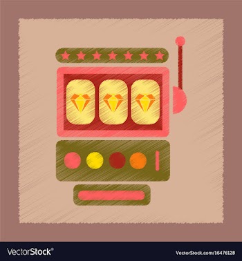 Flat shading style icon slot machine vector image