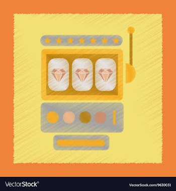 Flat shading style icon slot machine vector image