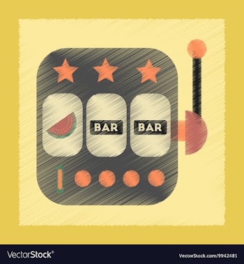 Flat shading style icon slot machine vector image