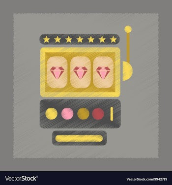 Flat shading style icon slot machine vector image