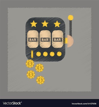 Flat shading style icon slot machine winnings vector image
