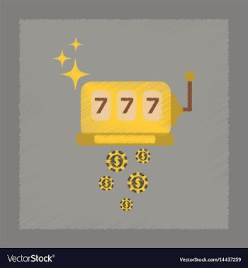 Flat shading style icon slot machine winnings vector image
